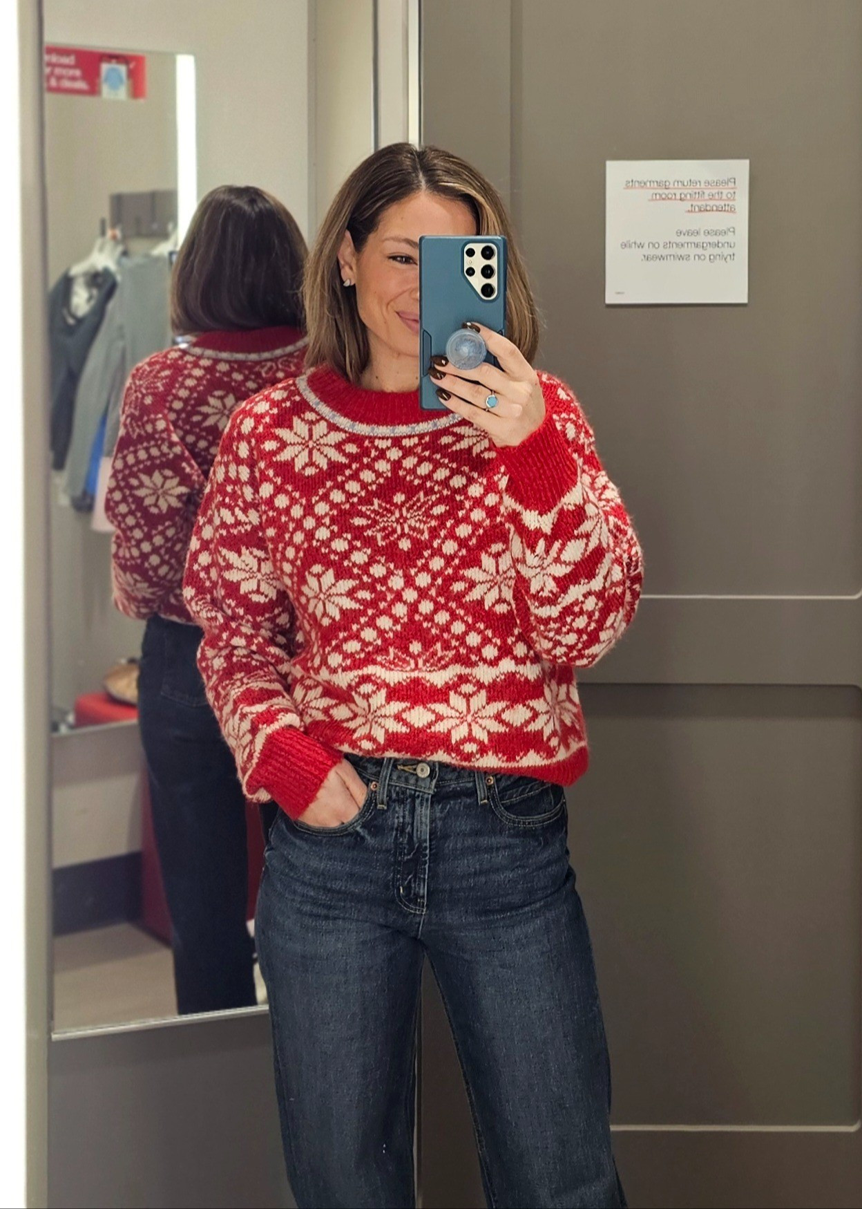 As festive as a sweater can get ✨️ wearing an xsmall.

#LTKHoliday #LTKootd