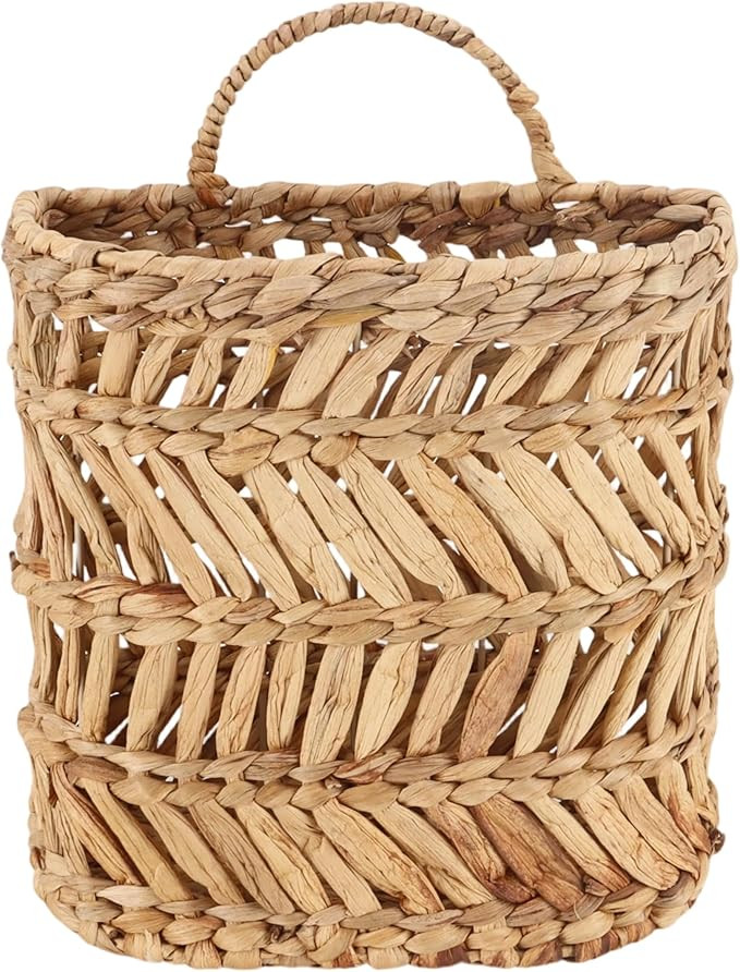 Wicker Hanging Basket Handmade Woven Hanging Storage Basket Natural Wicker Decorative Baskets for... | Amazon (US)