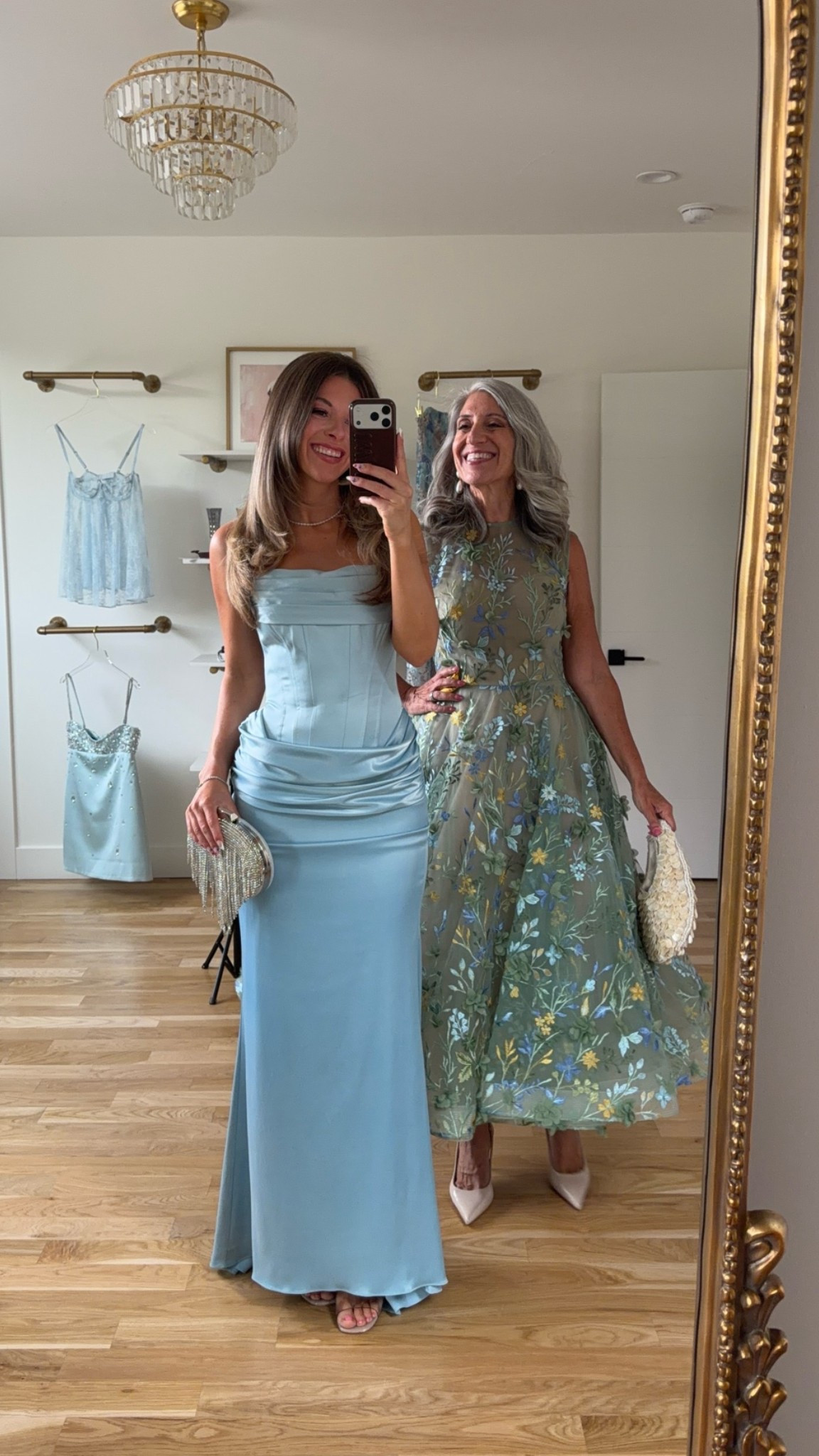 🩵 Mini Me & Me — Wedding Guest and Mother of the Bride Dresses

A powder blue strapless corset column with ruched satin that holds and elongates beautifully all evening long.

A sage green botanical floral midi with a sleeveless neckline that skims elegantly and a full skirt that moves with total effortless garden wedding grace.

Save this for your next invitation and share it with a friend who’s shopping. 💌

Claudia | 5’4½” | 133 | medium or 6
Emerson | 5’4” | 130 | small or 2

Wedding Guest Dress | Fashion over 50 | Mother of the Bride | Mother of the Groom | Black Tie | Formal Gown | Summer Wedding | Dresses to Hide Belly | Special Occasion

#LTKSeasonal #LTKOver40 #LTKWedding