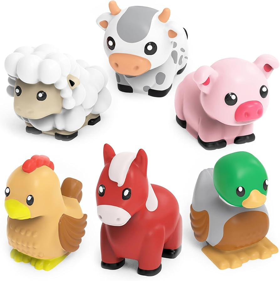 Tub Works® Barnyard™ Mold Free Bath Toys, 6 Pack | Sealed, No Hole Bath Toys Design Keeps Mois... | Amazon (US)