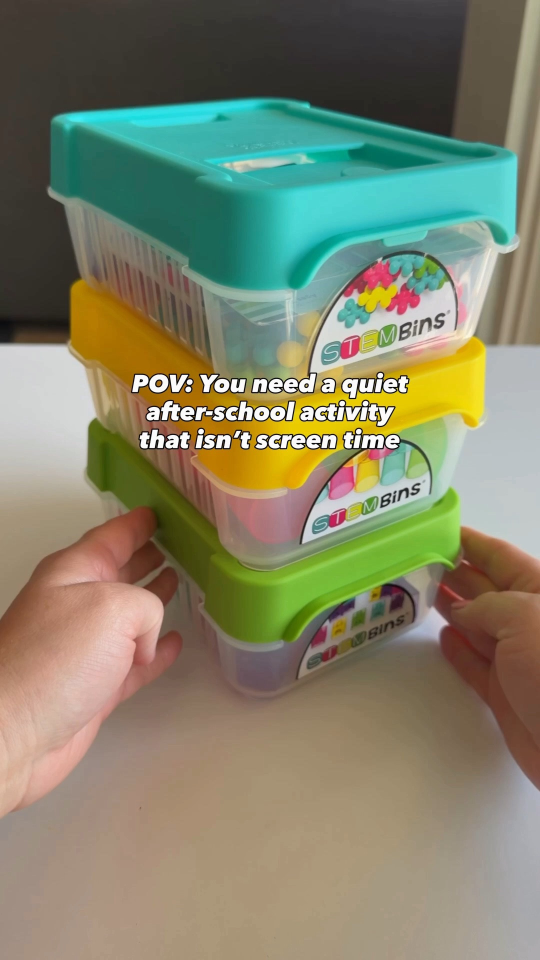 The after-school transition can be a lot, so I’ve been looking for activities that help my kids slow down without reaching for a screen.

These STEM Bins are ready to use with picture labels, challenge cards, and built-in card storage, making independent play so easy.

They’re the perfect quiet activity while I start dinner or everyone settles in after school.

#LTKKids #LTKmomlife