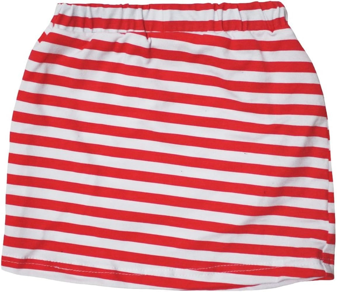 Petitebella Red White Stripes Cotton Skirt Girl 1-8y | Amazon (US)