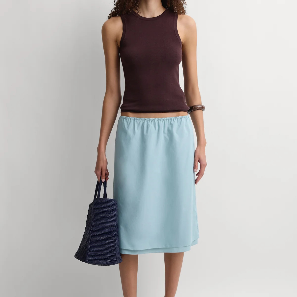 The Knee Skirt Teal | Faithfull (AU)
