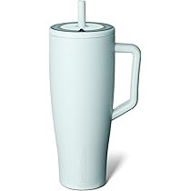 BrüMate Era 40 oz Tumbler with Handle and Straw | 100% Leakproof Insulated Water Bottle Tumbler with Lid and Flexible SoftSip Straw | Made of Stainless Steel | Cup Holder Friendly | 40oz (Blue Agave) | Amazon (US)