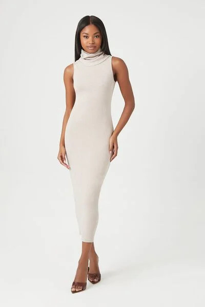 Turtleneck Bodycon Midi Dress | Forever 21