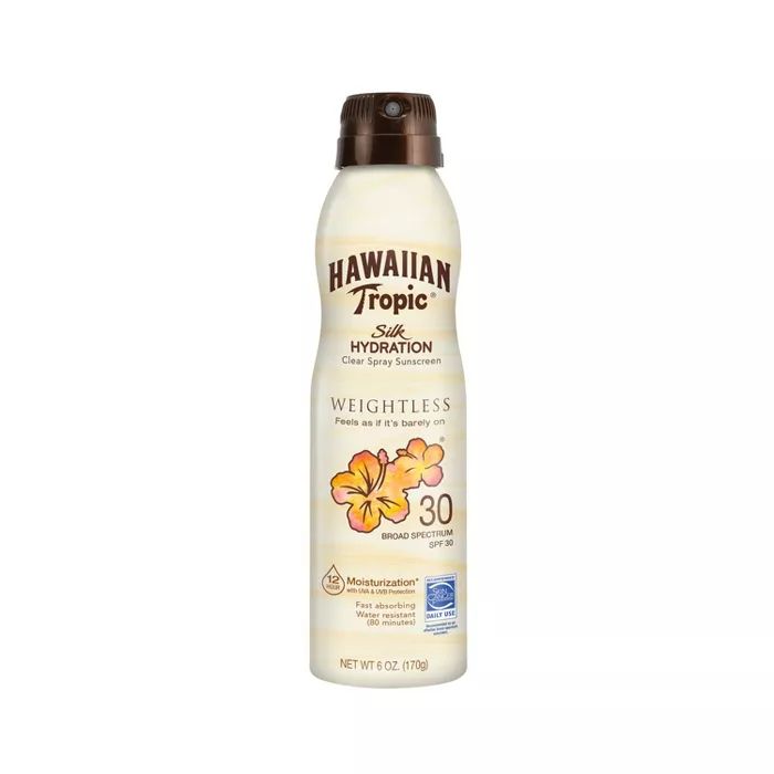 Hawaiian Tropic Silk Hydration Weightless Sunscreen C-Spray - SPF 30 - 6oz | Target