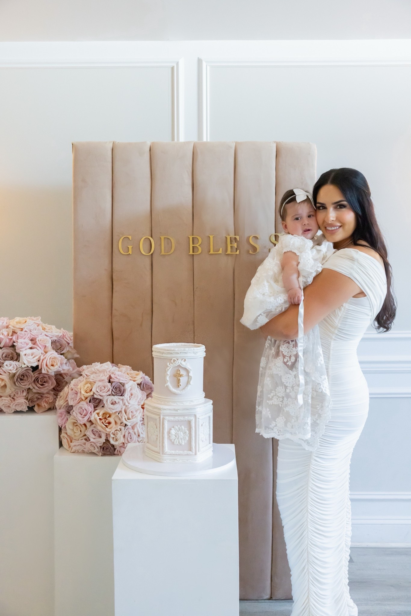 Special occasion dress, white dress, ivory dress, baptism dress, 