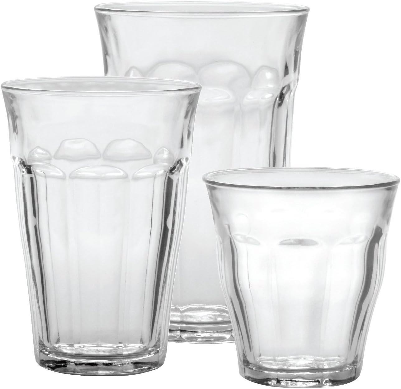 Duralex CC1/18 Made In France Picardie 18-Piece Clear Drinking Glasses & Tumbler Set: Set include... | Amazon (US)