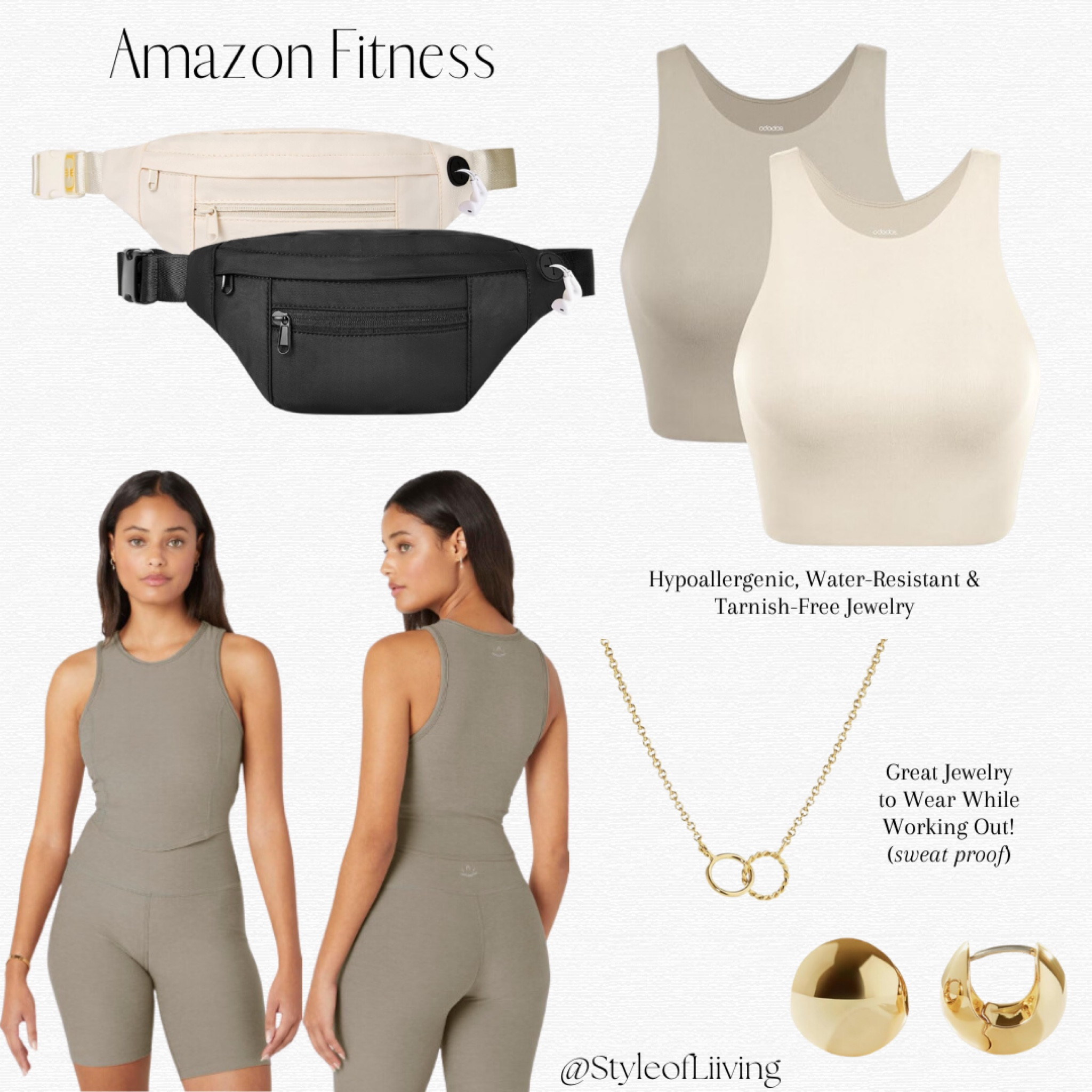Activewear. Biker short, leggings, workout shorts, activewear, fanny pack, tank tops, sweat proof jewelry, earrings, necklaces. #founditonamazon #amazonfashion

#LTKfitness #LTKstyletip #LTKfindsunder100