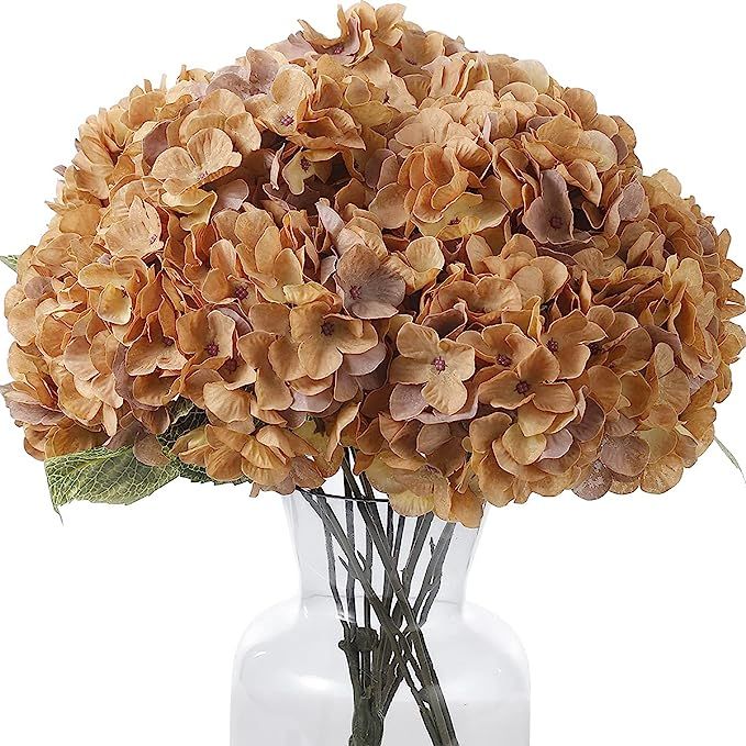 Kimura's Cabin 2Pcs Faux Flowers Artificial Silk Hydrangea Flowers Bouquets 10Heads for Home Tabl... | Amazon (US)