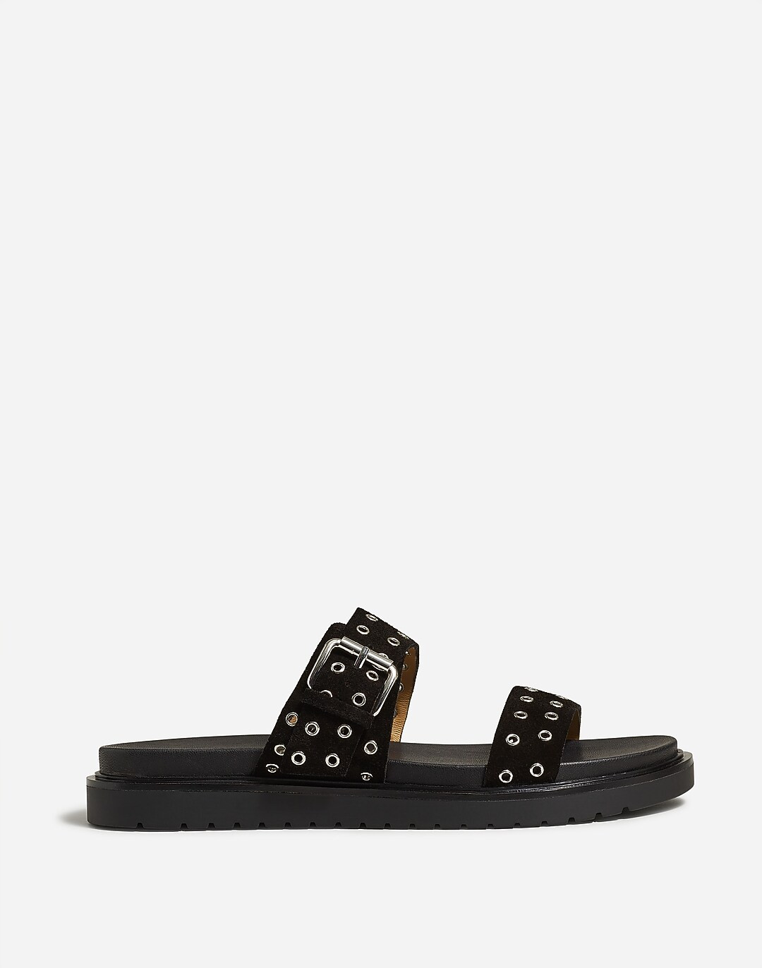 The Dee Double-Strap Slide Sandal in Embellished Leather | Madewell