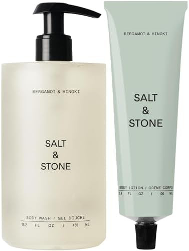 Salt & Stone Hydrating Gel Body Wash + Body Lotion | Bergamot & Hinoki | Amazon (US)