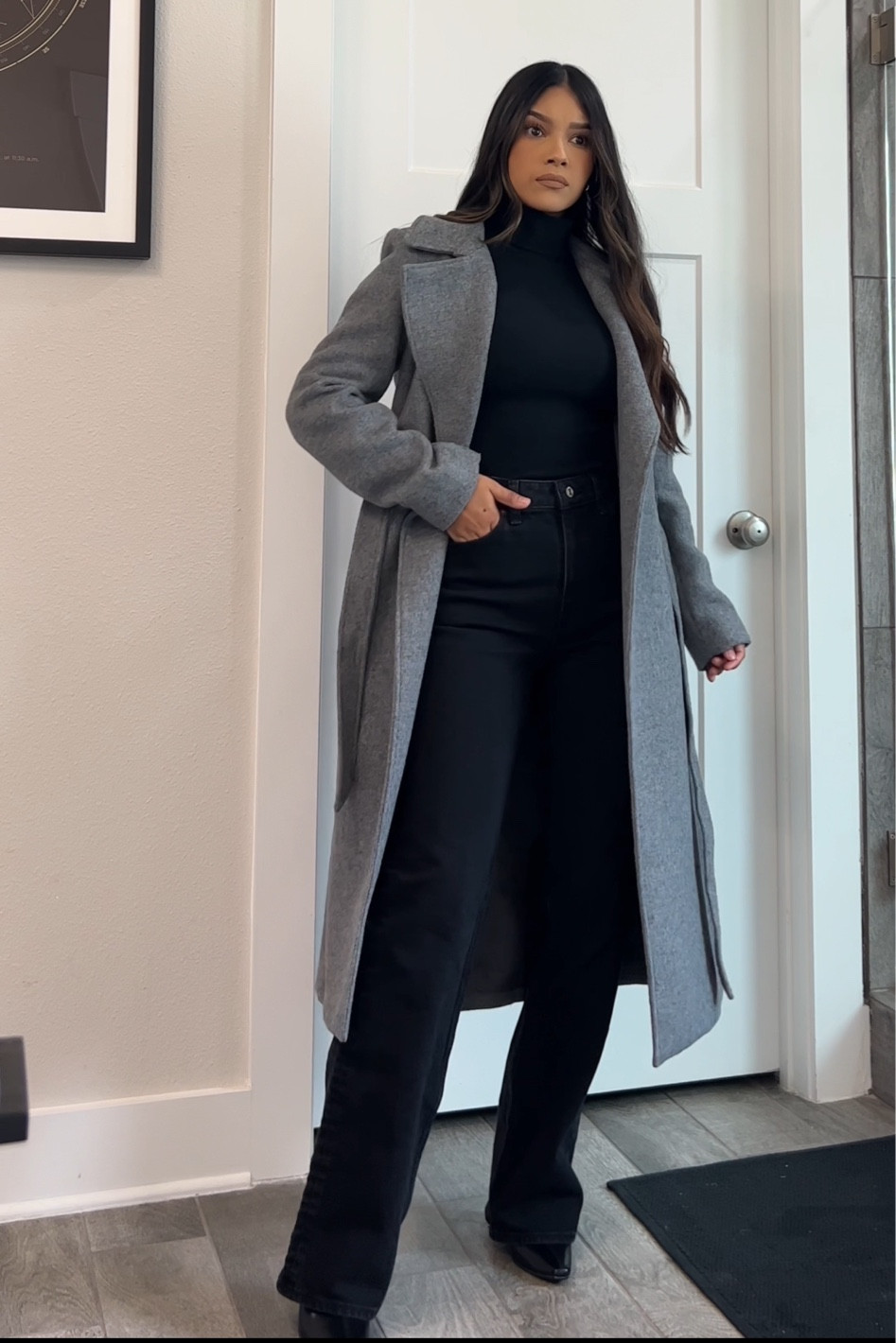 Top XS 
Bottoms 25R 
Coat XS

#LTKworkwear #LTKHoliday #LTKSeasonal