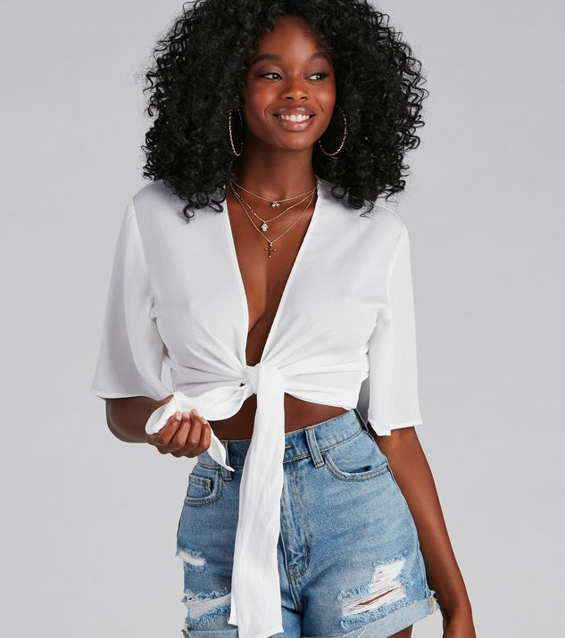 Classic Stunner Tie Front Kimono | Windsor Stores
