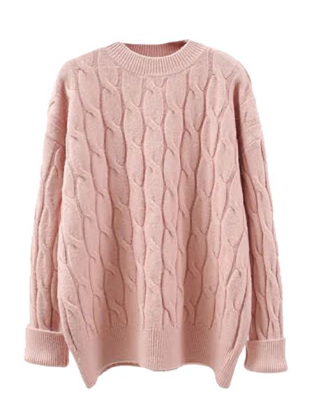 'Edie' Cable Knit Crewneck Sweater (4 Colors) | Goodnight Macaroon