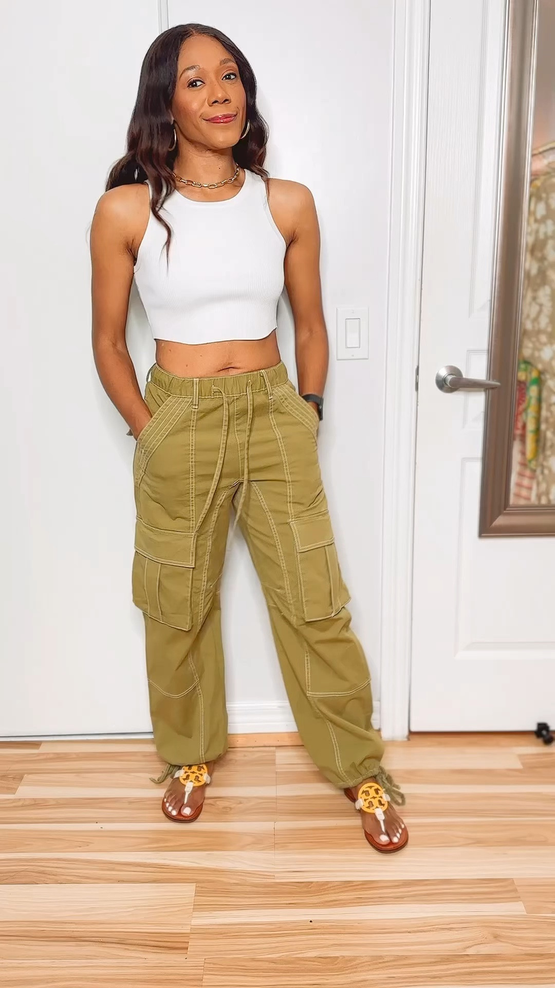 Cargo pants are still going strong this season and I’m here for it! 

Casual outfit, spring outfit, summer outfit, vacation outfit, resort wear, crop tank, Tory Burch miller sandals, saint laurent pouch 

#LTKVideo #LTKover40 #LTKtravel