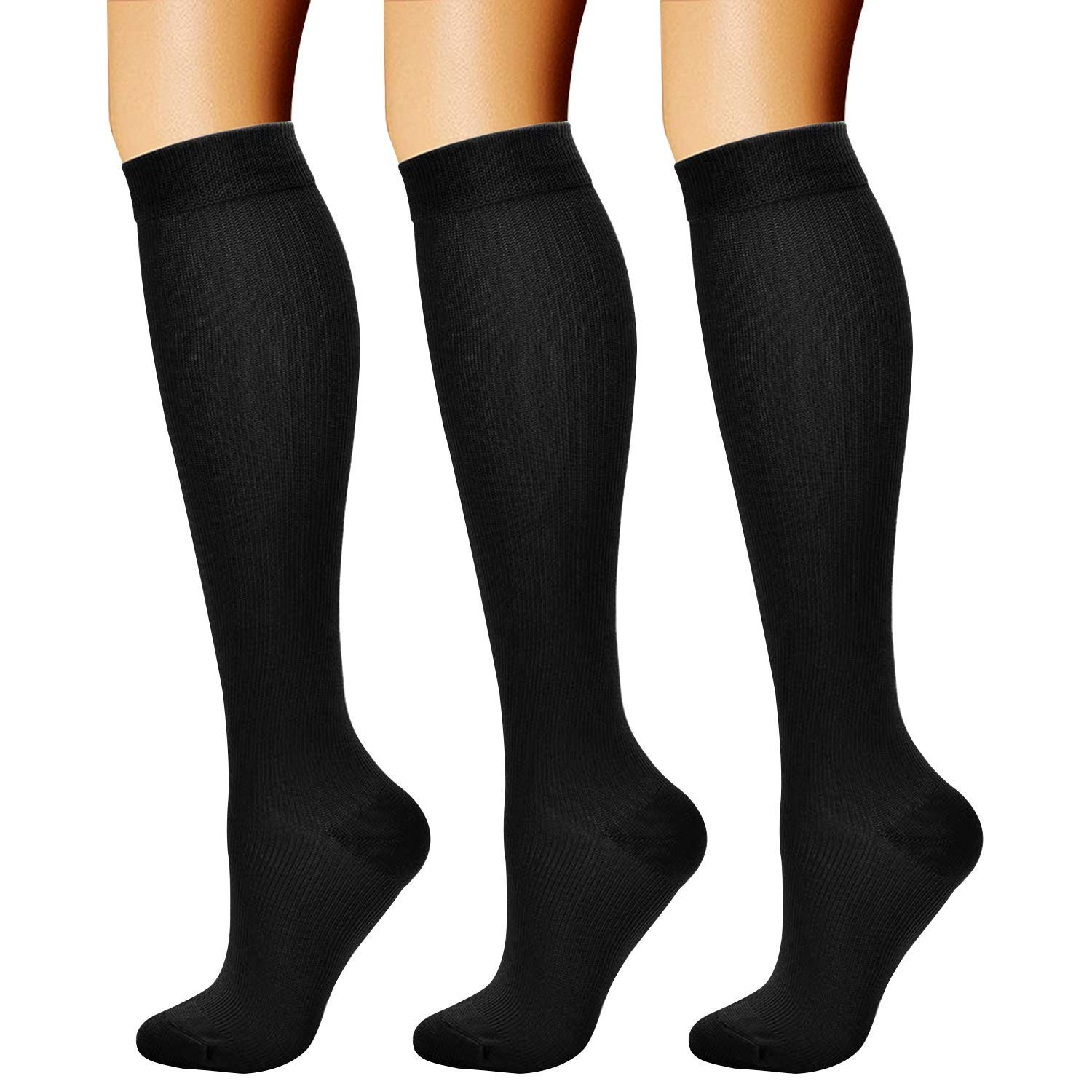 CHARMKING Compression Socks for Women & Men Circulation (3 Pairs) 15-20 mmHg is Best Support for ... | Amazon (US)