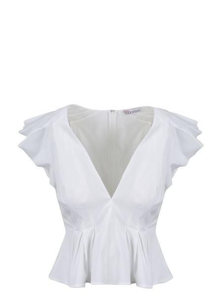 REDValentino V-Neck Poplin Blouse | Cettire Global