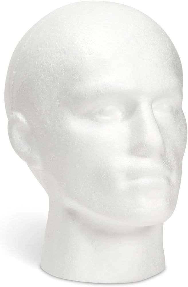 Male Head Form, Foam Mannequin Display for Hats, Wigs, Masks, Caps, Jewelry, Foam Head for Cospla... | Amazon (US)