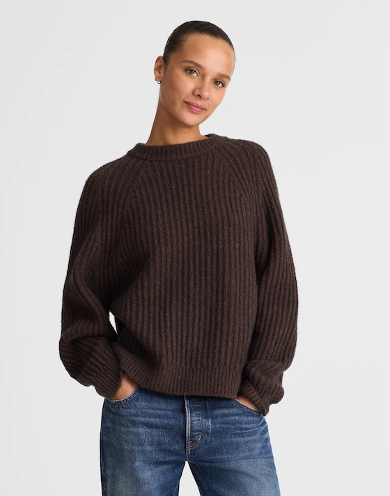 Ribbed Cotton-Blend Sweater | Madewell