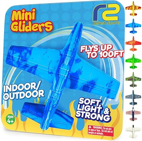 Airplane Toy Foam Airplanes for Kids - Best Stocking Stuffers for Boys & Girls - Easy Throwing Ai... | Amazon (US)