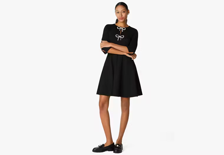 Pearl Bow Ponte Dress | Kate Spade Outlet
