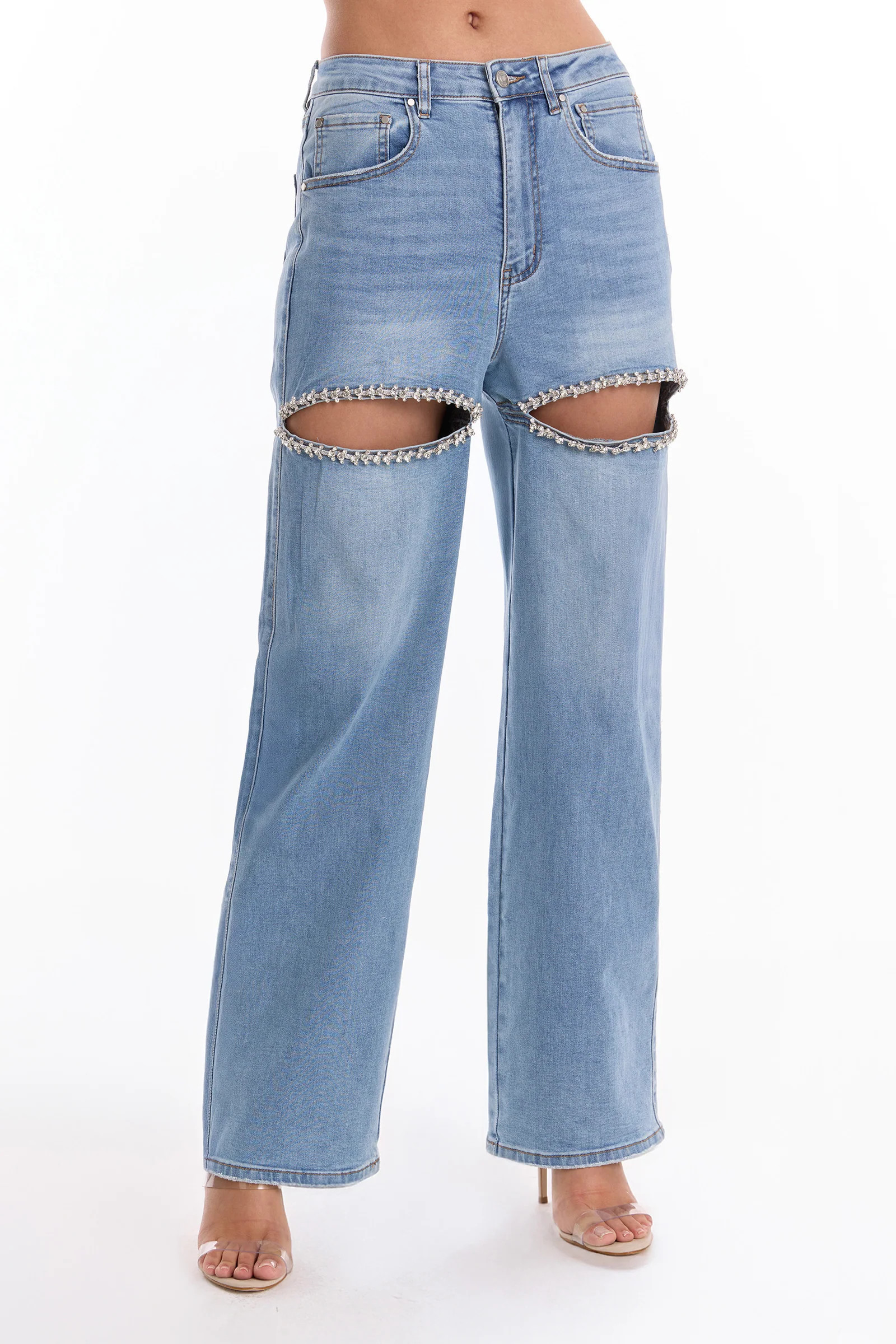 Ivanka Crystal Jean - Medium Blue | The Noli Shop