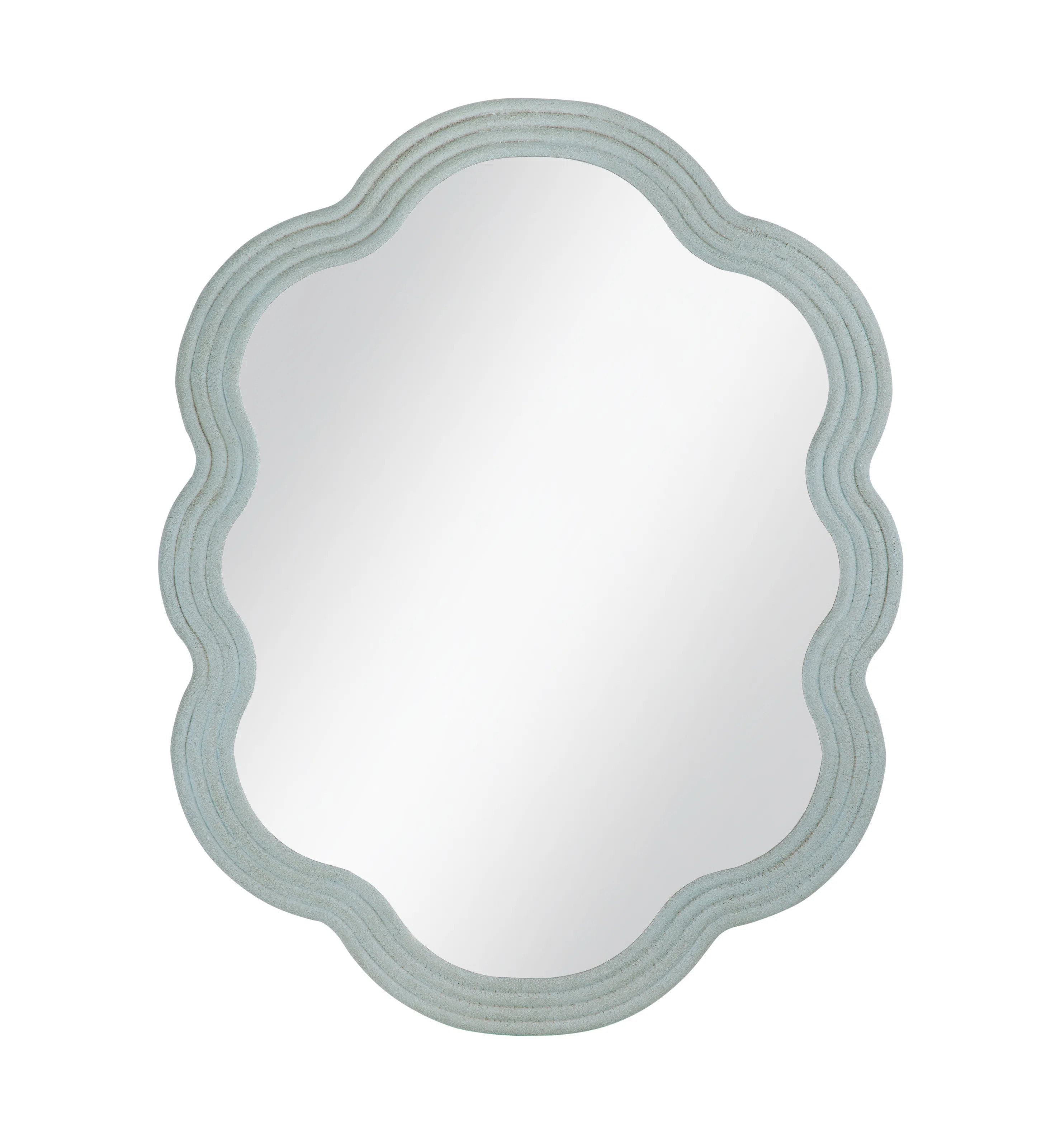 Arianna Pastel Scalloped Edge Wall Mirror – Whimsical & Elegant Design | Wayfair North America