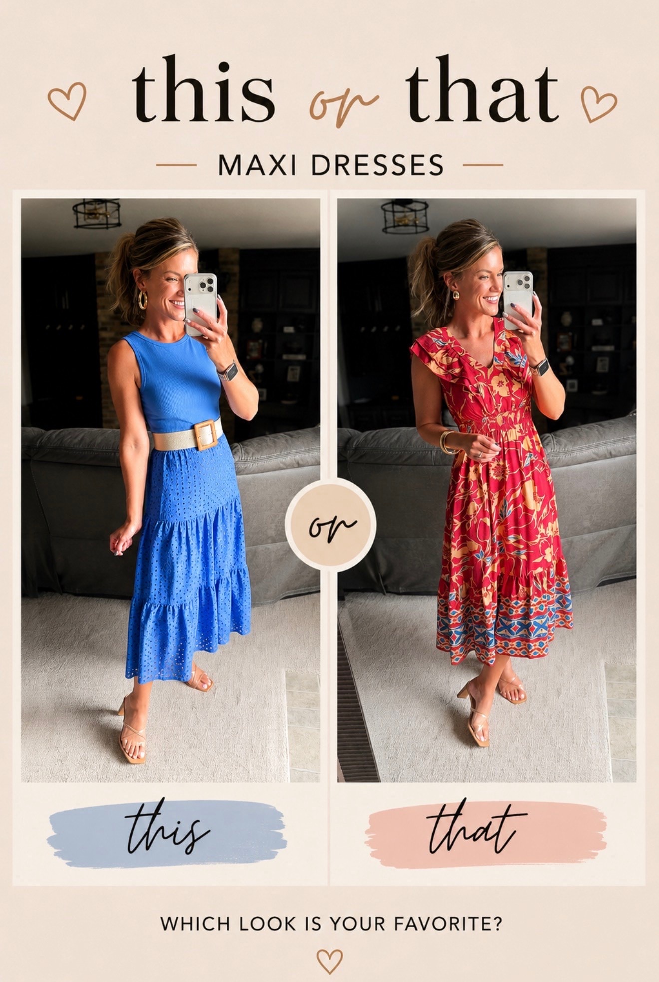 Fun maxi dresses for Summer. Can’t go wrong with either style. 
Wearing small in both styles.

#LTKSeasonal #LTKOver40 #LTKootd