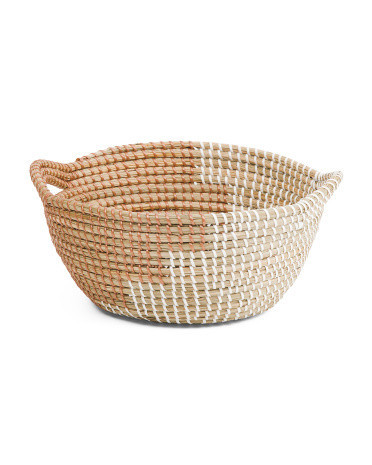 Natural Seagrass Bowl With Handles | Marshalls