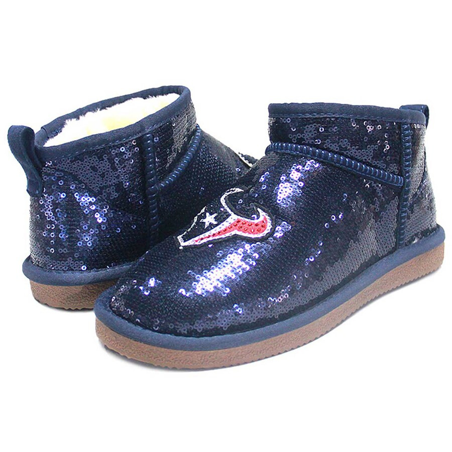 Houston Texans Cuce Women's Sequin Ankle Boots - Navy | Fanatics