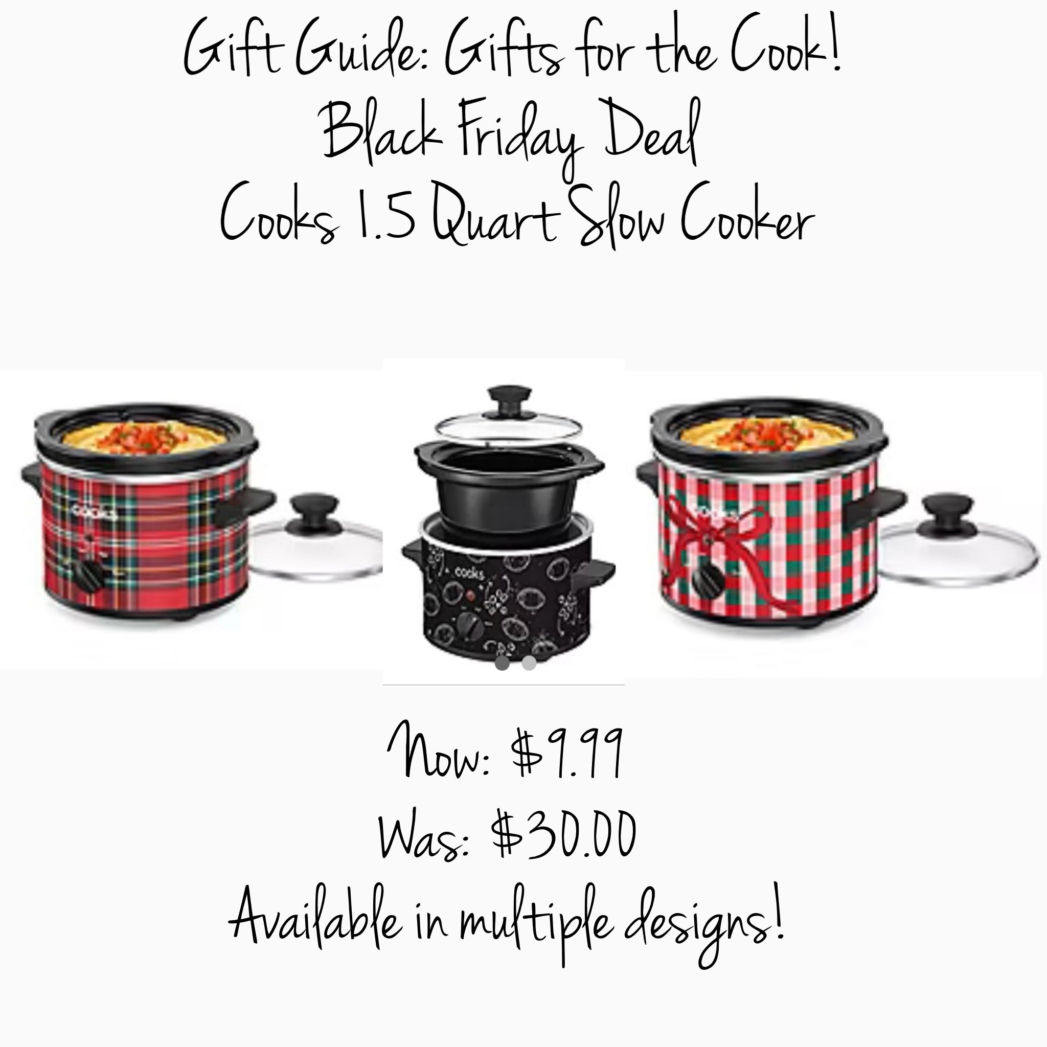 Slow cooker, 1.5 quart slow cooker, festive designed slow cookers, gift guide, gifts for the cook, cookwear, kitchen appliances, Black Friday deal. 

#LTKCyberWeek #LTKGiftGuide #LTKSaleAlert