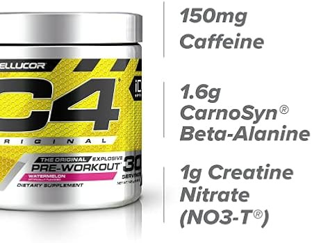 C4 Original Pre Workout Powder Watermelon Sugar Free Preworkout Energy Supplement for Men & Women... | Amazon (US)