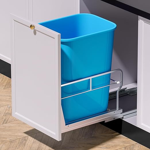 Insputer Pull Out Trash Can Under Cabinet with Soft-Close Slides, Heavy Duty Under Sink Trash Can... | Amazon (US)