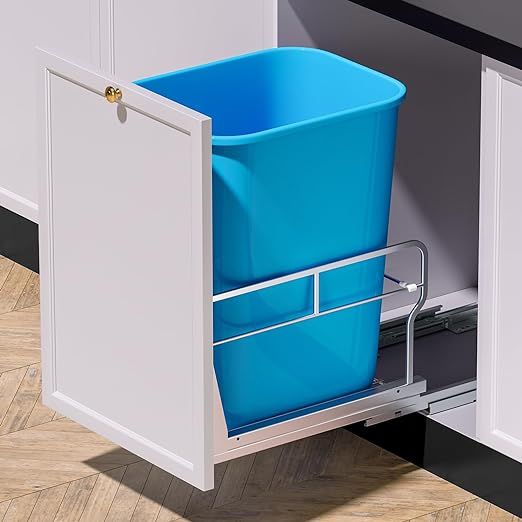 Insputer Pull Out Trash Can Under Cabinet, Heavy Duty Under Sink Trash Can with Soft-Close Slides... | Amazon (US)