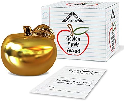 Teacher Gifts -Teacher Gifts for Women-Ceramic Gold Apple Teacher Appreciation Gift with Personal... | Amazon (US)