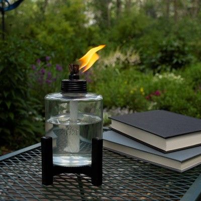 Elevated Tall Glass Tabletop Outdoor Torch - TIKI | Target