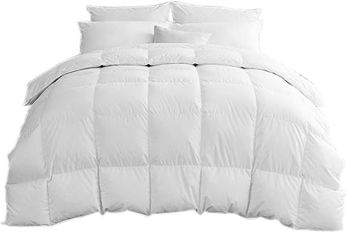 ROSE FEATHER Luxurious 300TC Cotton White Goose Down Feather Comforter Quilt Insert Light Weight,... | Amazon (US)