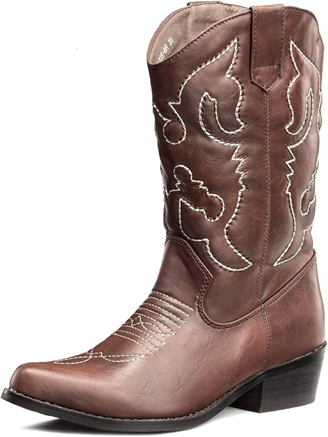 SheSole Cowboy Boots for Women Wide Calf Cowgirl Boots Western Boots Pointed Toe | Amazon (US)