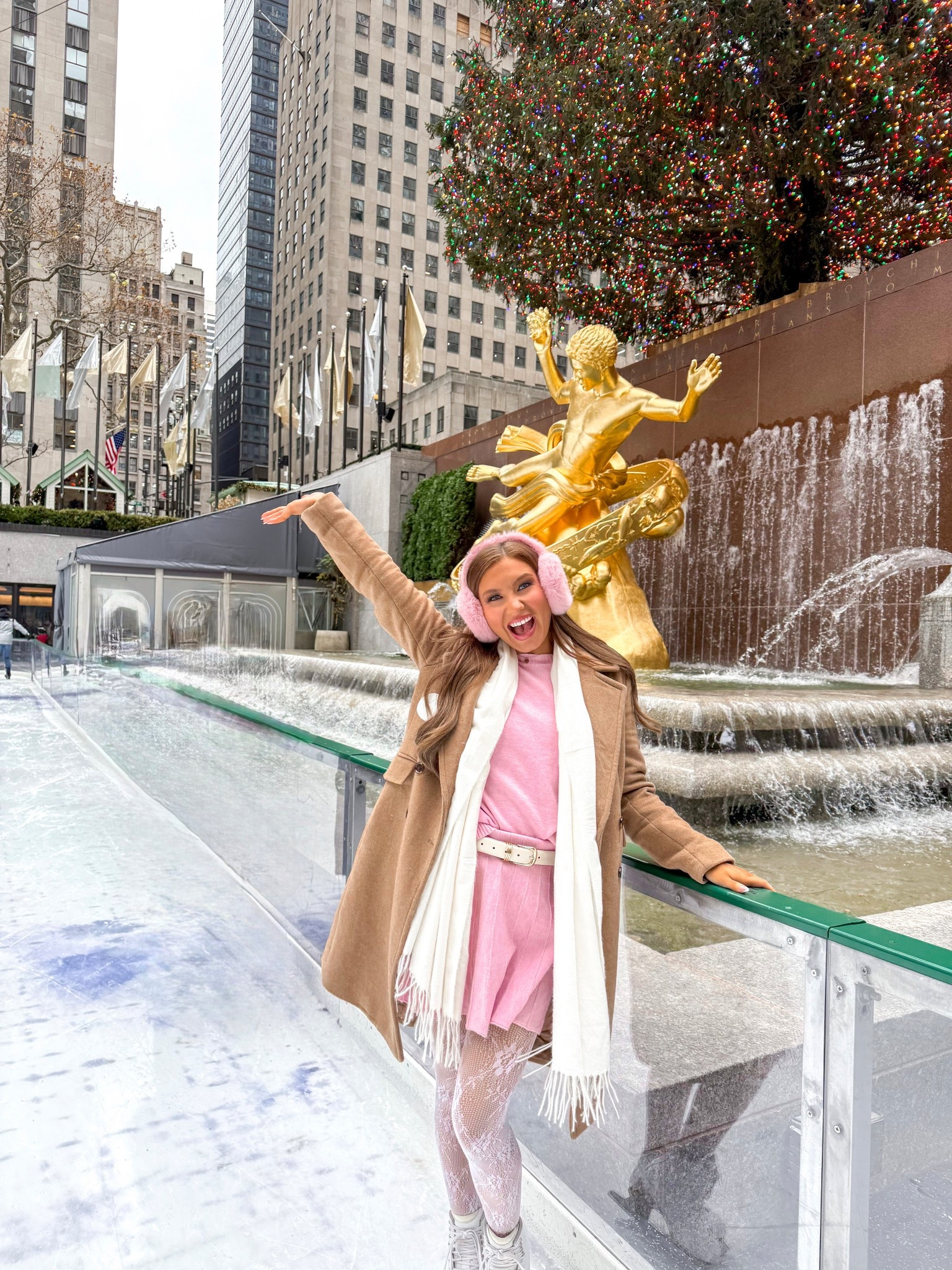 Ice skating ootd at Rockefeller center💖⛸️

#LTKSeasonal #LTKootd #LTKHoliday