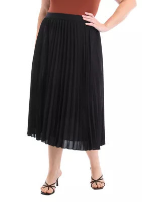THE LIMITED Women's Plus Size Pull On Pleated Skirt | Belk