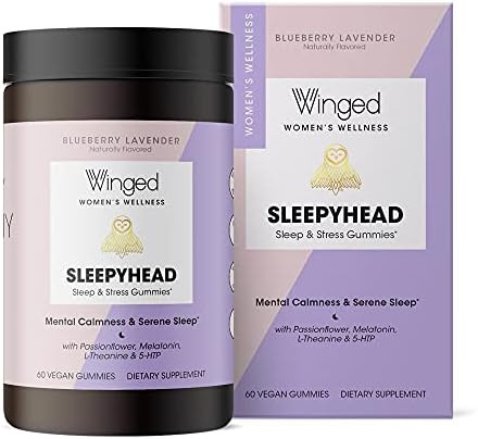 Winged Sleepyhead Gummies | Non-Habit Forming Natural Sleep Supplement | 8 Powerful Nutrients with M | Amazon (US)