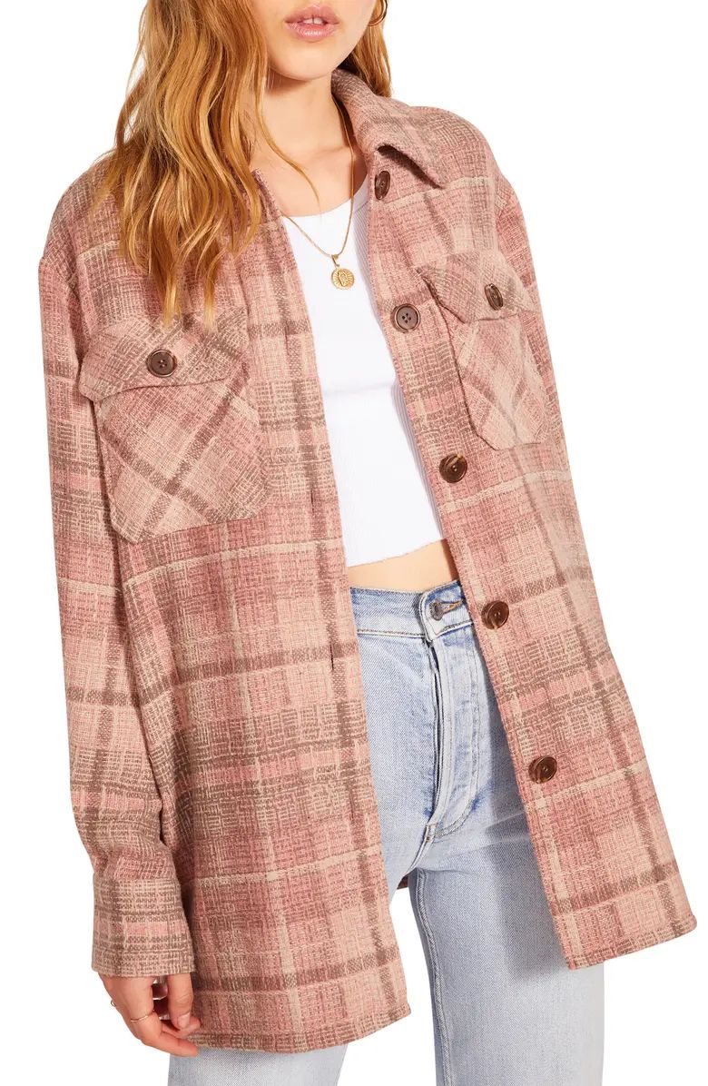 BB Dakota Plaid Bouclé Shirt Jacket | Nordstrom