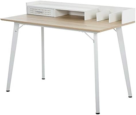 HOMCOM Modern Computer Desk Laptop Writing Table w/Hutch 1 Drawer workstation Home Office Furnitu... | Amazon (UK)