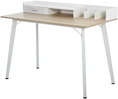 HOMCOM Modern Computer Desk Laptop Writing Table w/Hutch 1 Drawer workstation Home Office Furnitu... | Amazon (UK)