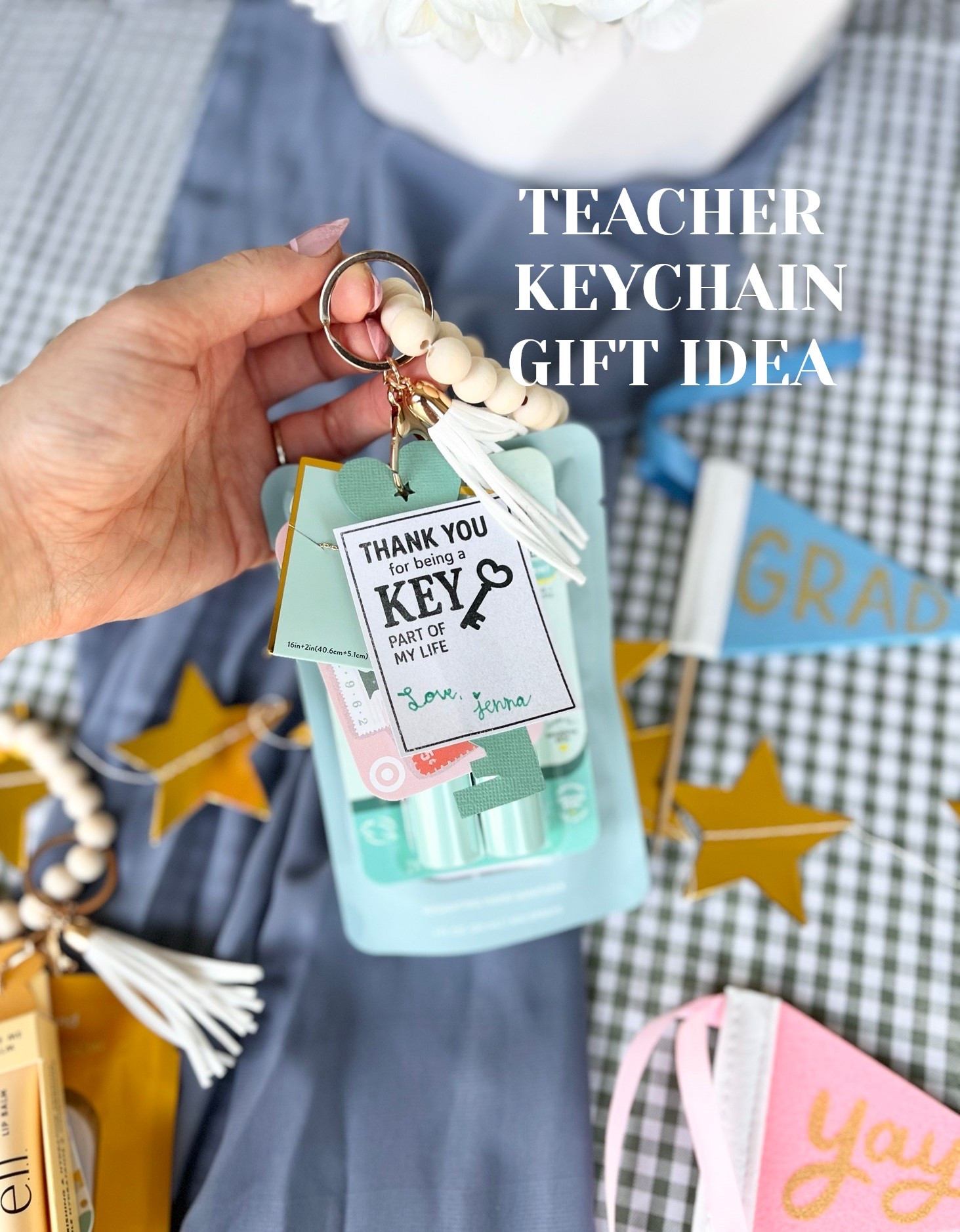 Teacher Key Chain gift! Comment on my IG reel for the free printable tags 🫶🏻

#LTKKids #LTKSeasonal #LTKmomlife