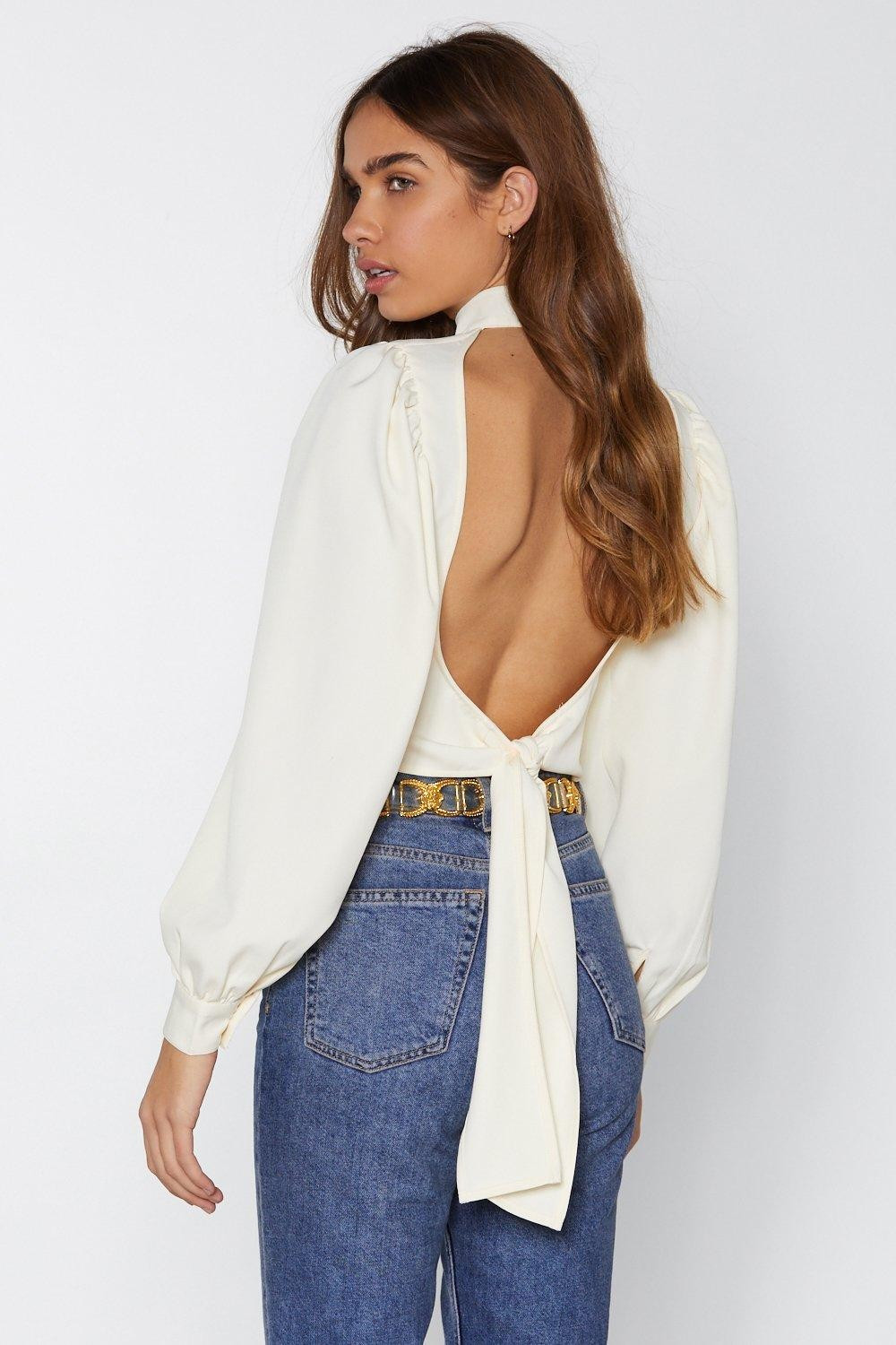 Be Right Back Tie Blouse | Nasty Gal (US)