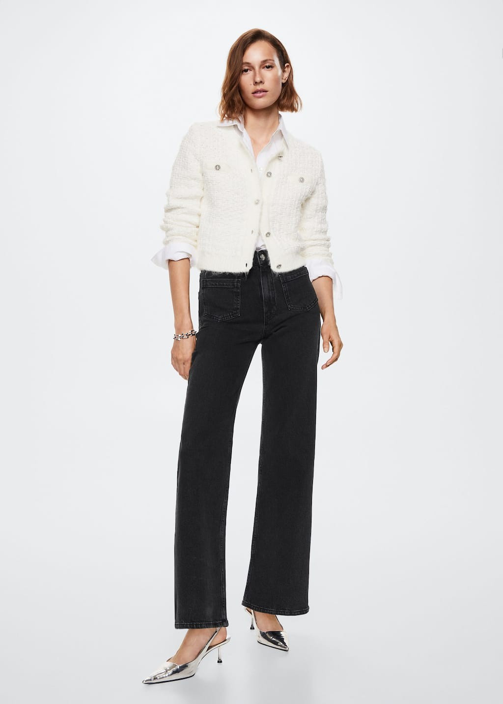 Jean wideleg poches -  Femme | Mango France | MANGO (FR)