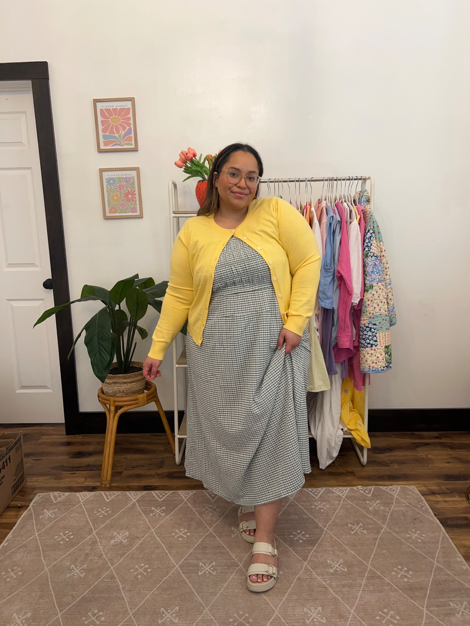 Old Navy Spring new arrivals- gingham dress with yellow cardigan XL in both 

#LTKSpringSale #LTKWatchNow #LTKPetite