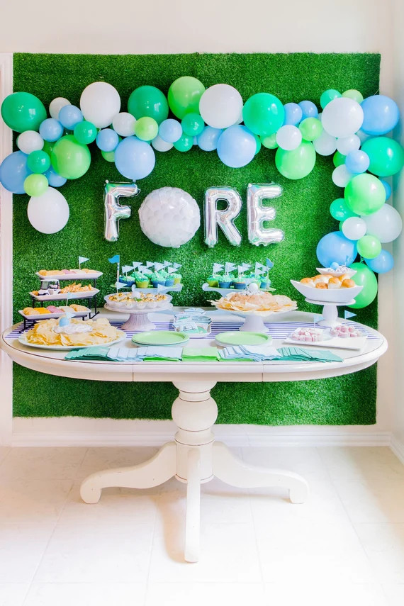 Golf Balloon Garland  Golf Party Decor  FORE Birthday  Blue | Etsy | Etsy (US)